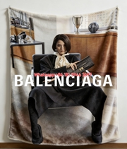 Balenciaga Office Style Flannel Throw Blanket for Sofa and Wall Decor BA303